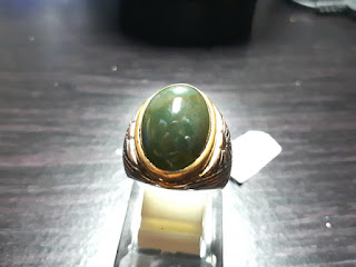 Batu Bacan Coklat Progress BC038 Ikatan Perak Kokoh