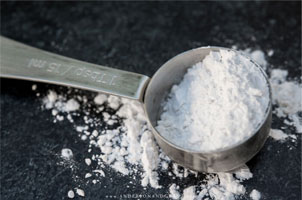 tablespoon filled with baking powder