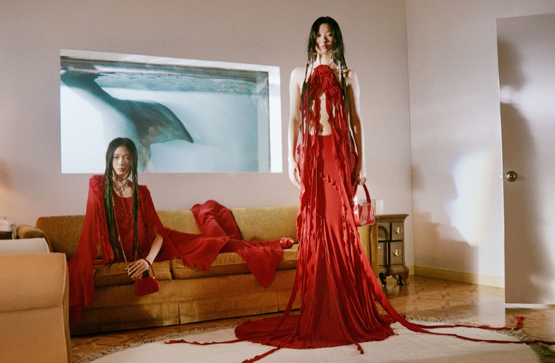 Sijia Kang and Yoon Young Bae star in Blumarine spring-summer 2023 campaign. Photo: Petra Collins