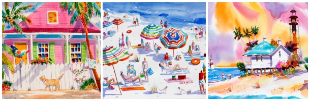 Colorful Florida Beach Paintings