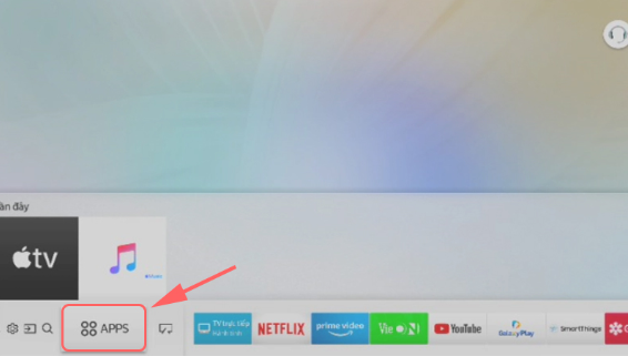 Trên Smart TV Samsung