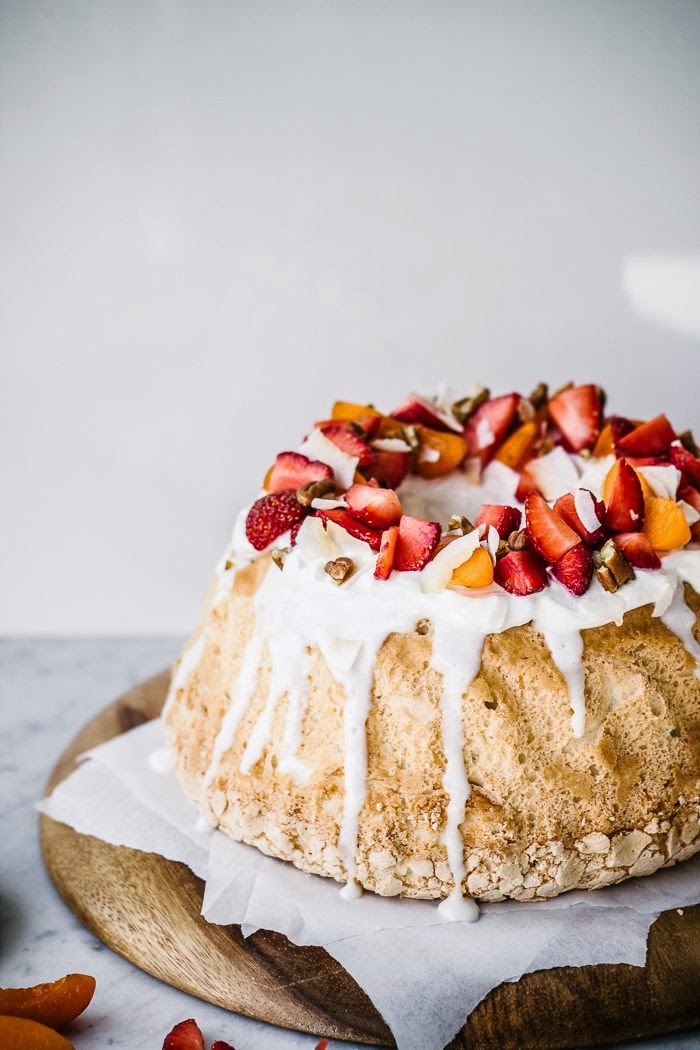 Coconut Angel Food Cake w/ Greek Yogurt Topping Recipe from Top With Cinnamon