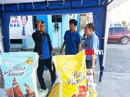  PWI,Polda,Bulog dan Indofood,Gelar Pasar Murah Peduli Rakyat