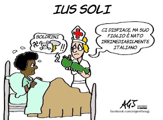 ius soli, boldrini, nuovi italiani, vignetta, satira