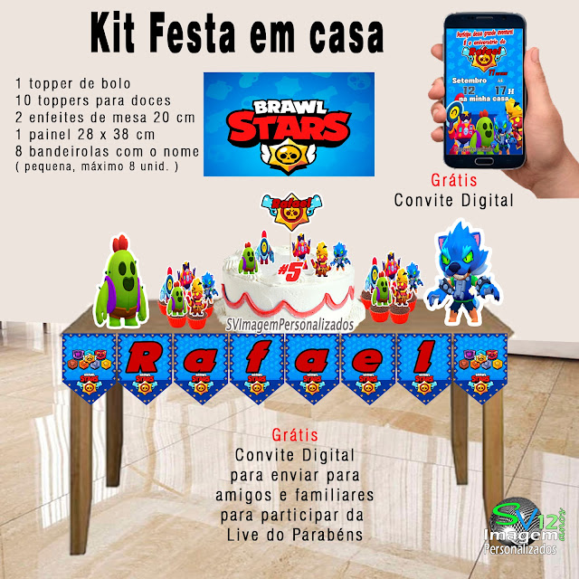 Brawl Stars dicas e ideias para decoração de festa personalizados kit festa em casa