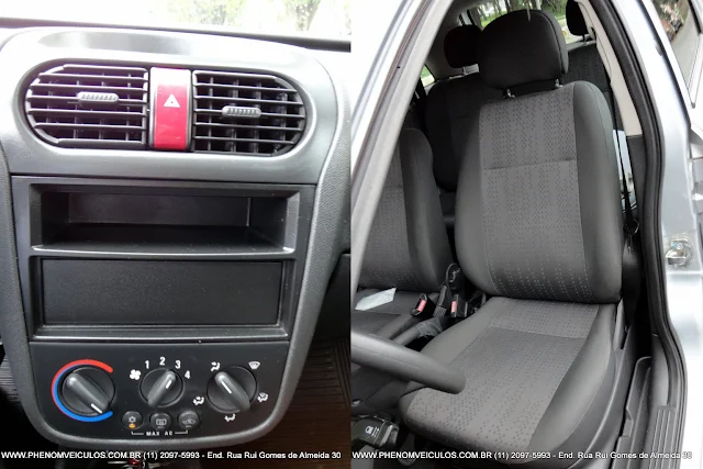 Corsa Ret 2009 1.4 Flex Maxx - interior - bancos e console central