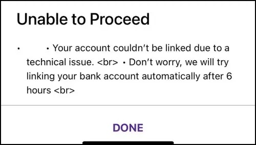 How To Fix Your Account Couldn't Be Linked Due To A Technical Issue. <br> Don't Worry, We Will Try Linking Your Bank Account Automatically After 6 Hours <br> Problem Solved on PhonePe