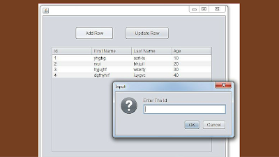 Java Add Update Row