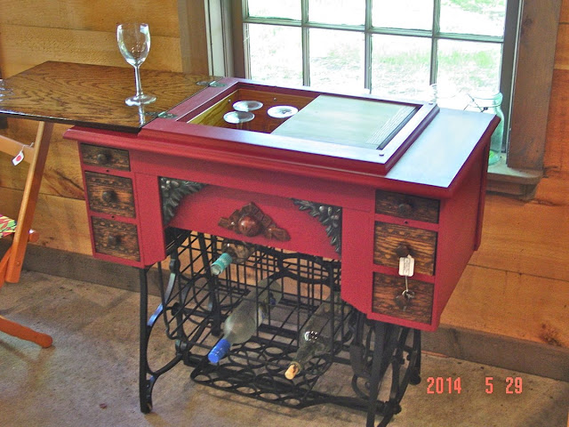 Repurpose-old-furnitures-Upcycling-sewing machine-Singer-Weddings by KMich Philadelphia PA