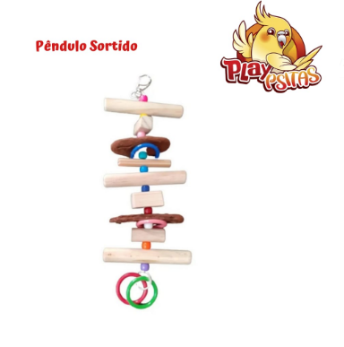 Brinquedo Pêndulo Sortido para Calopsitas, Agapornis, Papagaio, Aves em geral - Brinquedo para Calopsitas, Agapornis, Papagaio, Aves em geral