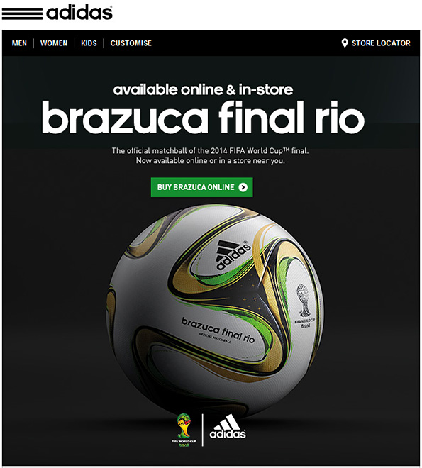 серия официальных мячей финала Чемпионата Мира по футболу 2014 - Brazuca