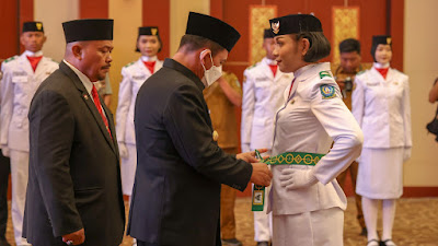 Siap Kibarkan Bendera Pusaka, Gubernur Ansar Kukuhkan 38 Anggota Paskibraka 2022 