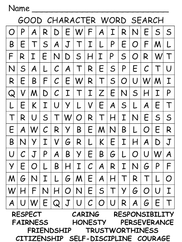 Girl Scout Law Word Search: title=