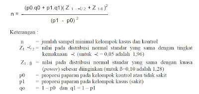 Rumus Sampel Case Control dan Kohort