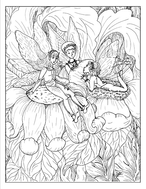 Fairies Coloring Page