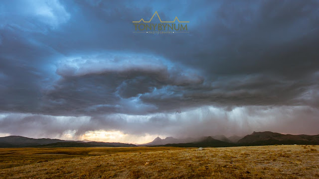 Dramatic and Rare Storm Cell over Glacier National Park 