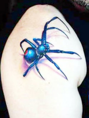 black widow spider tattoo. lack widow spider tattoo.