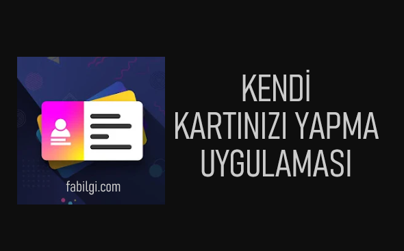 Telefonda Kendi Kartvizitinizi Yapma Uygulaması İndir Bedava