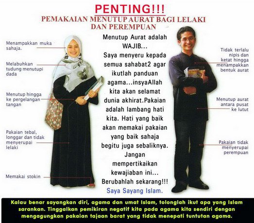 Keluargaku Sayang Poster Pakaian Menutup  Aurat  Untuk 