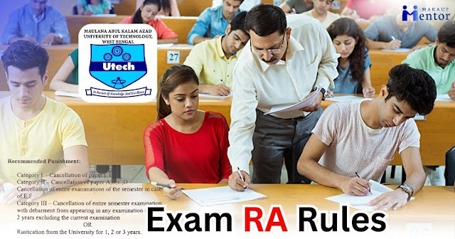 MAKAUT RA in Semester Exam Paper Cancel Rules for Misconduct/Malpractice