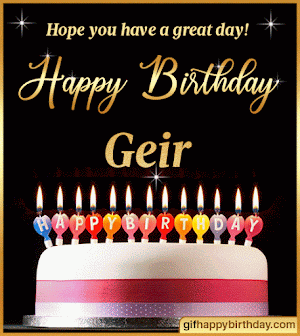 ▷ Wish Happy Birthday GIFs with Name Geir