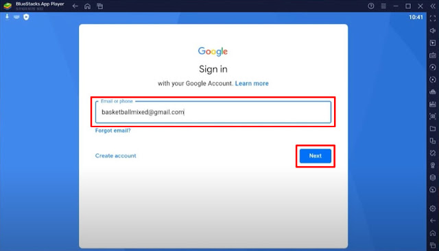 login a valid gmail address