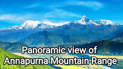 Panoramic view of Annapurna Mountain Range from Sarangkot hill