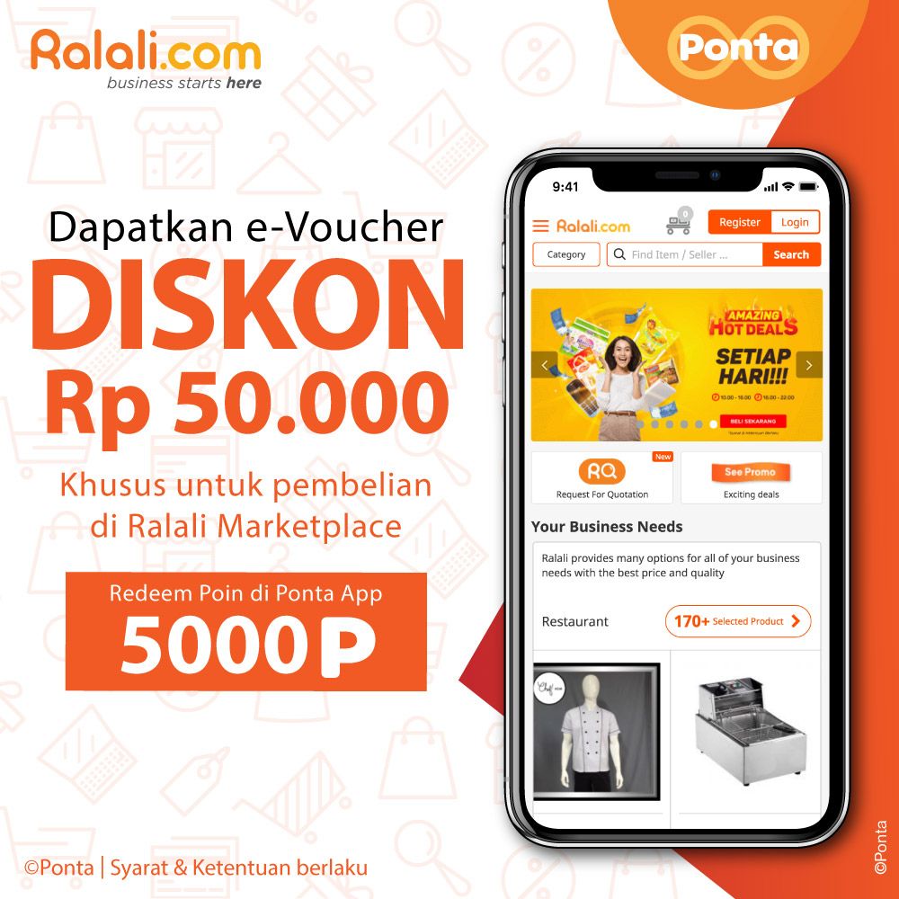 #Ponta - Promo Redem 5K Point Dapat E-Voucher Ralali 50K (s.d 22 Jan 2019)