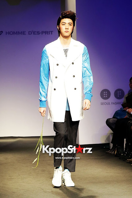 MBLAQ Thunder modeling at Seoul Fashion Week 121022