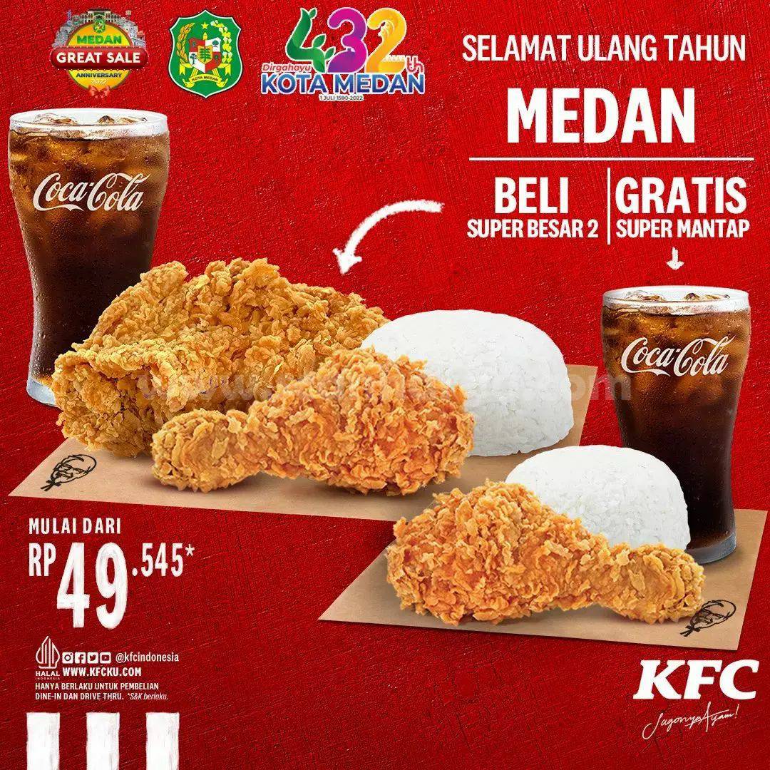 Promo KFC HUT MEDAN - Beli 1 Gratis 1