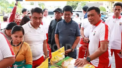 Polda Sulut Bersama Bulog Gelar Pasar Murah Jelang Puasa Ramadhan