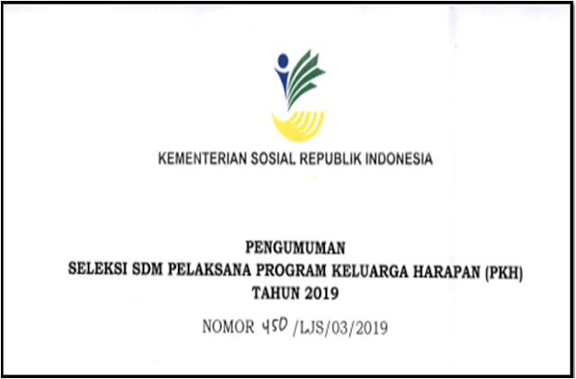 Pengumuman dan Syarat Pendaftaran Pelaksana PKH Tahun 2019