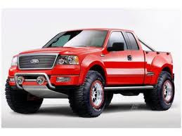 Red Ford Series Pick Up Trucks
