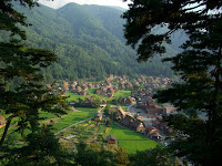 Village from above at 白川郷 (Shirakawa-go)