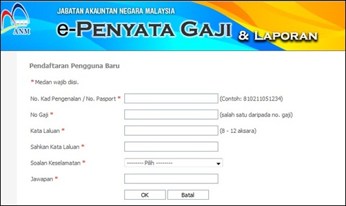 Semakan Slip Penyata Gaji Online Bagi Kakitangan Awam 2012 