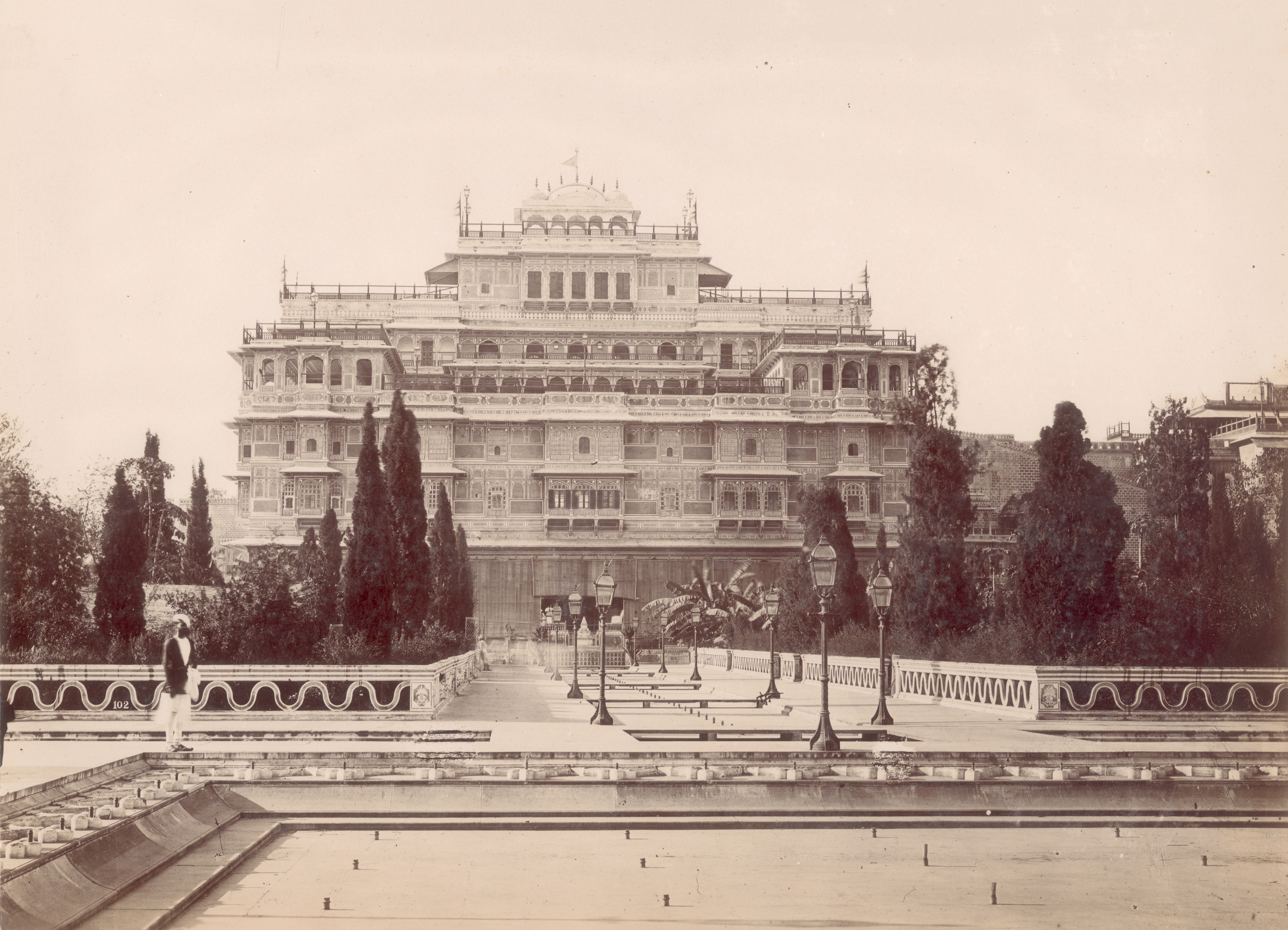 Chandra Mahal (Palace) or Chandra Niwas, City Palace Complex, Jaipur, Rajasthan, India | Rare & Old Vintage Photos (1905)