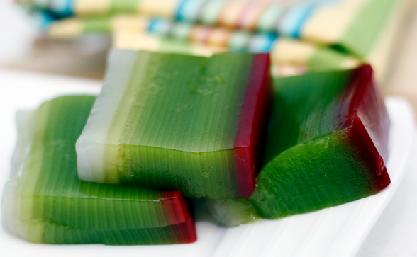 Kue Lapis Kanji Pandan