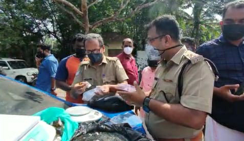 വെമ്പായത്ത് നാല് കോടിയുടെ തിമിംഗല ഛർദ്ദിയുമായി യുവാവ് പിടിയിൽ .