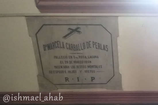 Tomb of Marcella Caballo de Perlas in Santa Rosa de Lima Church in Santa Rosa, Laguna