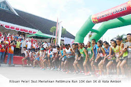 Ribuan Pelari Ikut Meriahkan Pattimura Run 10K dan 5K di Kota Ambon