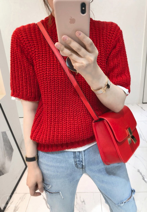 Chunky Knit T-Shirt