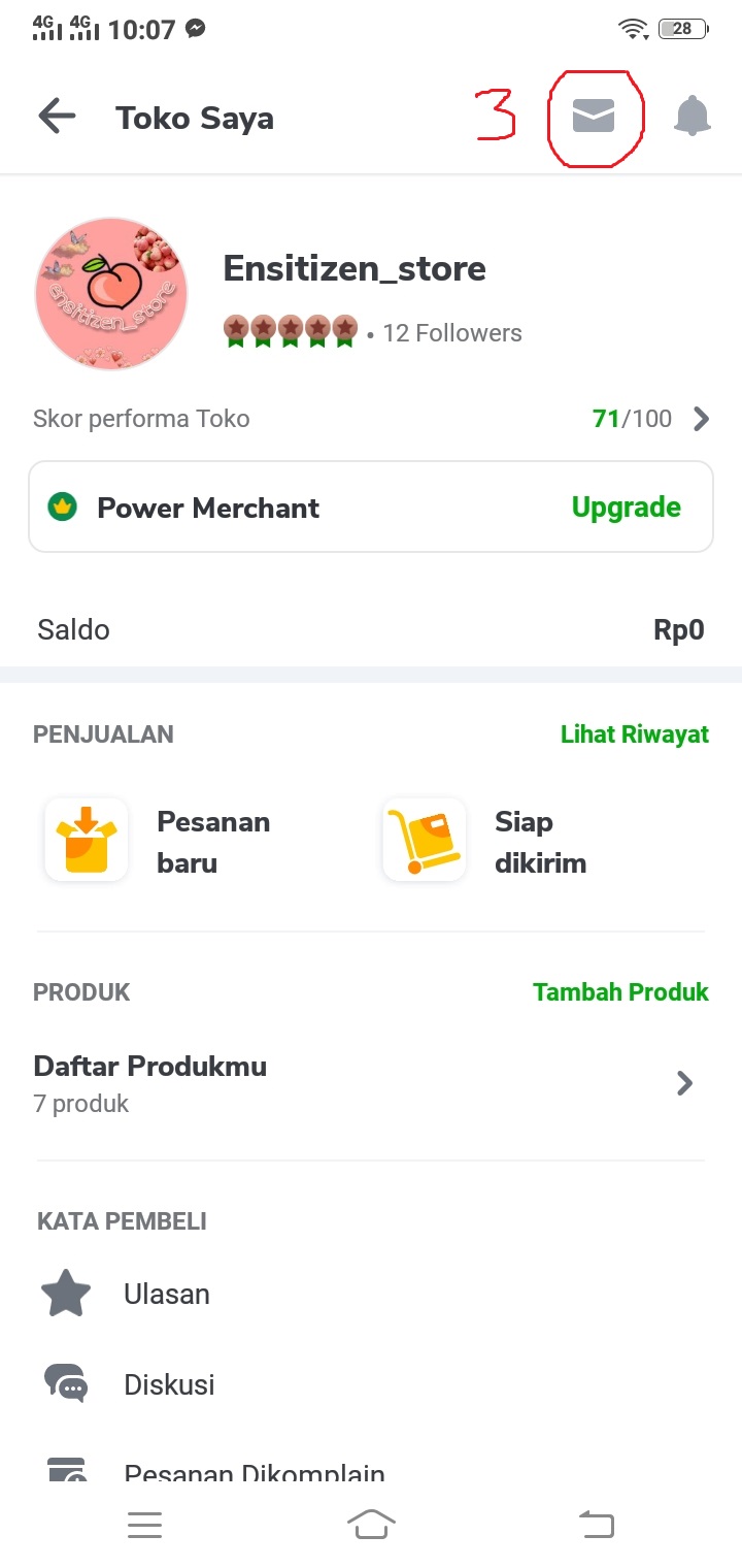 Tampilan Profil Toko di Tokopedia