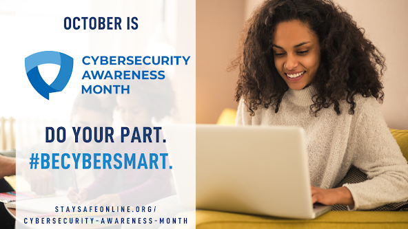 Graphic for: Do Your Part. #BeCyberSmart’, helping to empower individuals and organizations to own their role in protecting their part of cyberspace