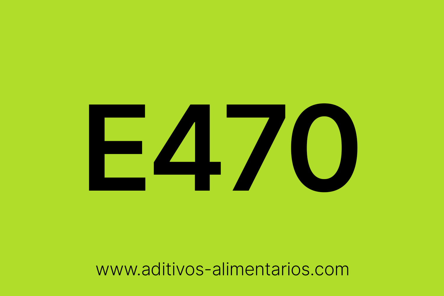 Aditivo Alimentario - E470 - Sales de Ácidos Grasos