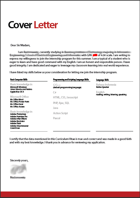 Application letter yang baik  Costa Sol Real Estate and 