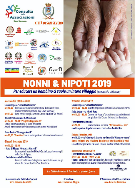 "Nonni & Nipoti" a San Severo con la Consulta delle Associazioni