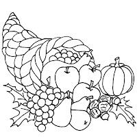 Thanksgiving Cornucopia Coloring Pages