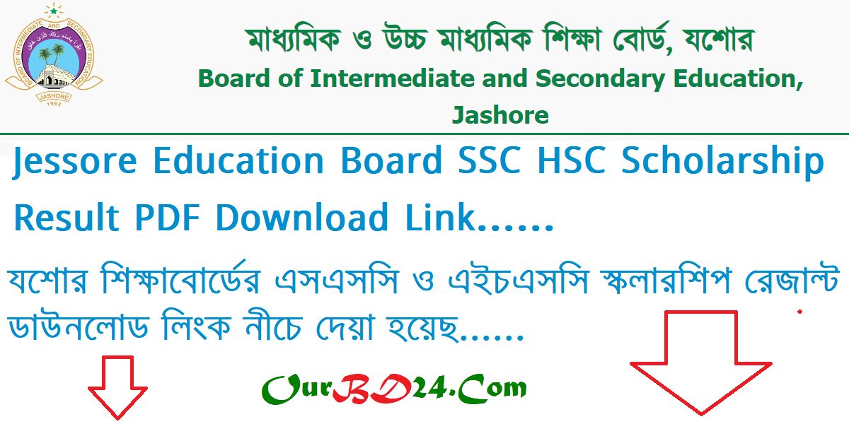 Jessore Board Scholarship Result 2023 HSC SSC PDF Download Link