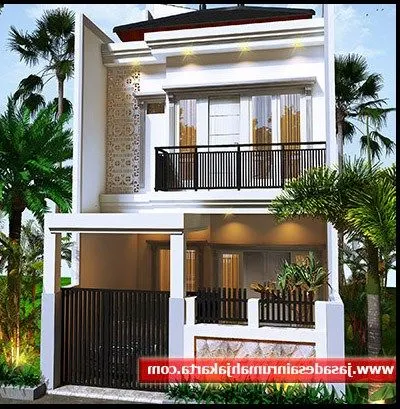 Desain rumah 2 lantai minimalis modern elegan