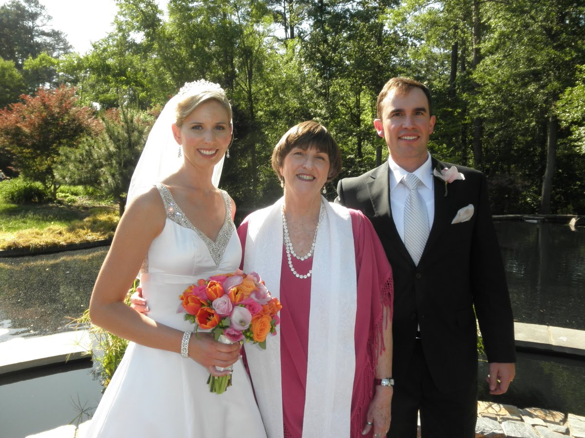 the bride and groom and